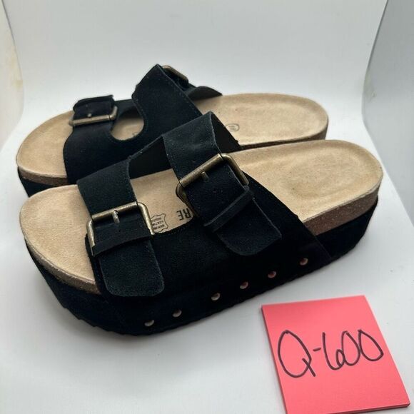 CUSHIONAIRE Women's Guru Genuine Leather footbed platform sandal with +Comfort 8 - Picture 3 of 7